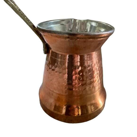 Hammered Copper Turkish Coffee Pot Small Saucepan - Picture 15 of 16